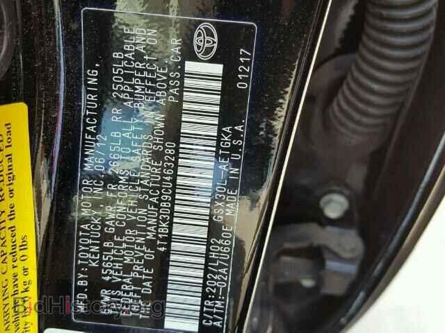 2012 TOYOTA AVALON - VIN: 4T1BK3DB9CU463280 - Фото 10