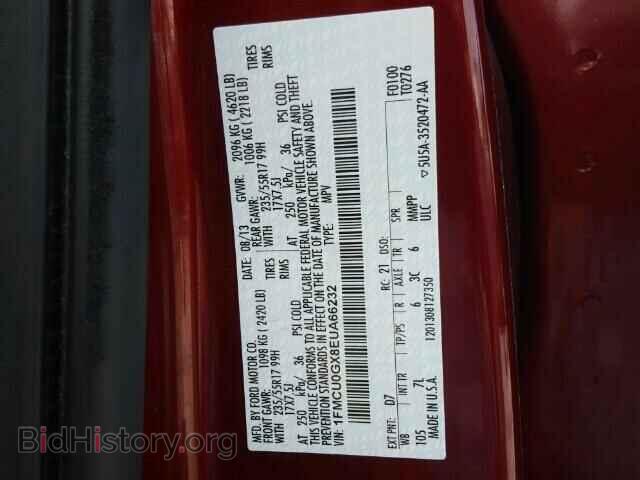 2014 FORD ESCAPE - VIN: 1FMCU0GX8EUA66232 - Фото 10