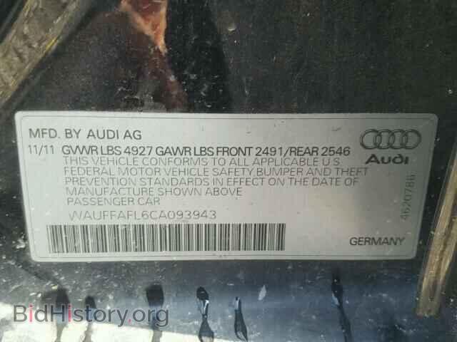 2012 AUDI A4 - VIN: WAUFFAFL6CA093943 - Фото 10