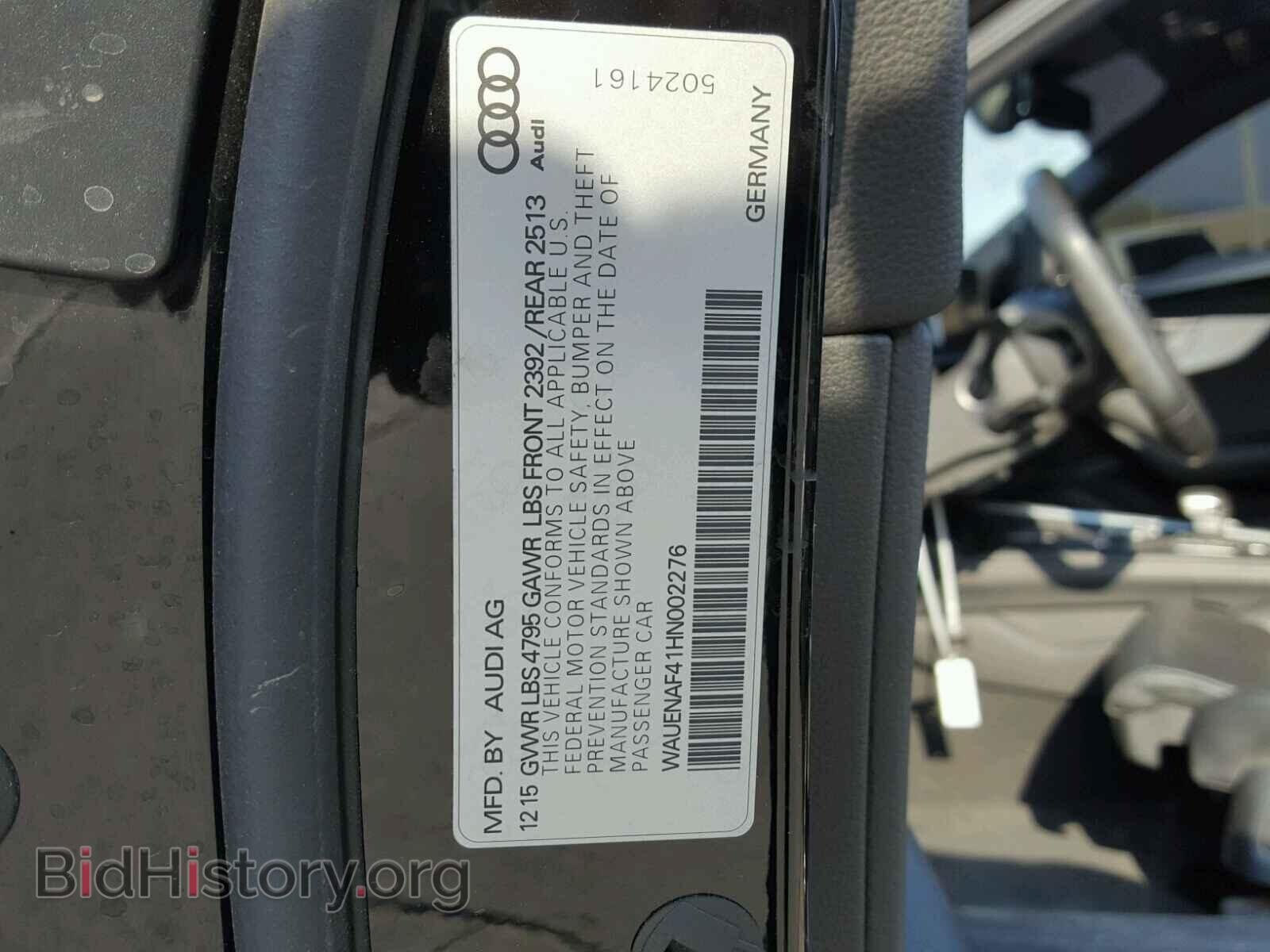 2017 AUDI A4 - VIN: WAUENAF41HN002276 - Фото 10