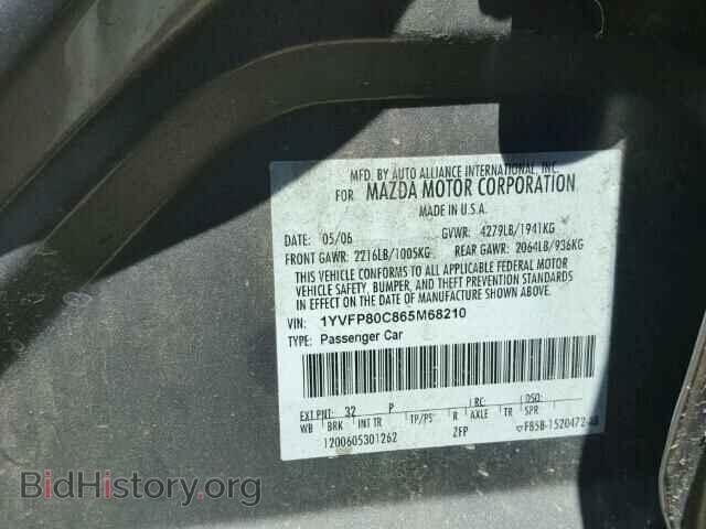 2006 MAZDA 6 - VIN: 1YVFP80C865M68210 - Фото 10