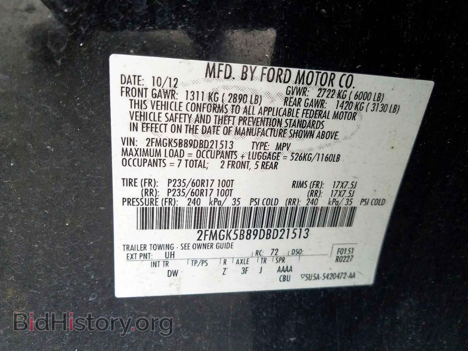 2013 FORD FLEX - VIN: 2FMGK5B89DBD21513 - Photo 10