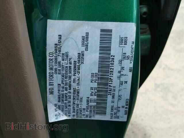 2002 FORD ESCORT - VIN: 3FAFP13P12R210362 - Фото 10