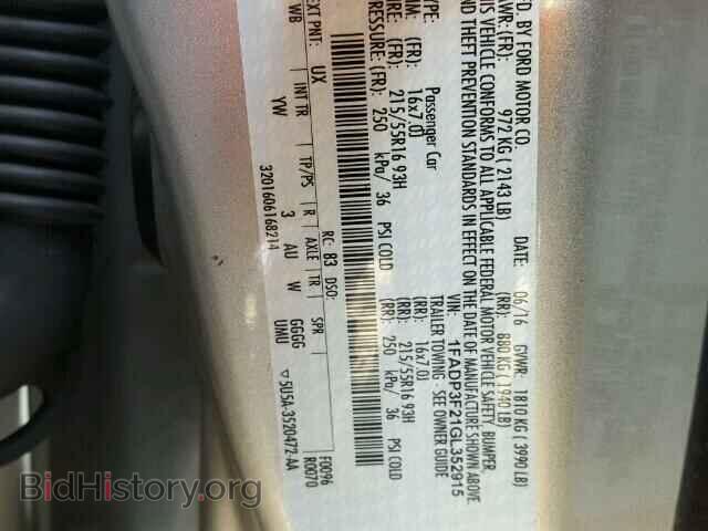 2016 FORD FOCUS - VIN: 1FADP3F21GL352915 - Photo 10