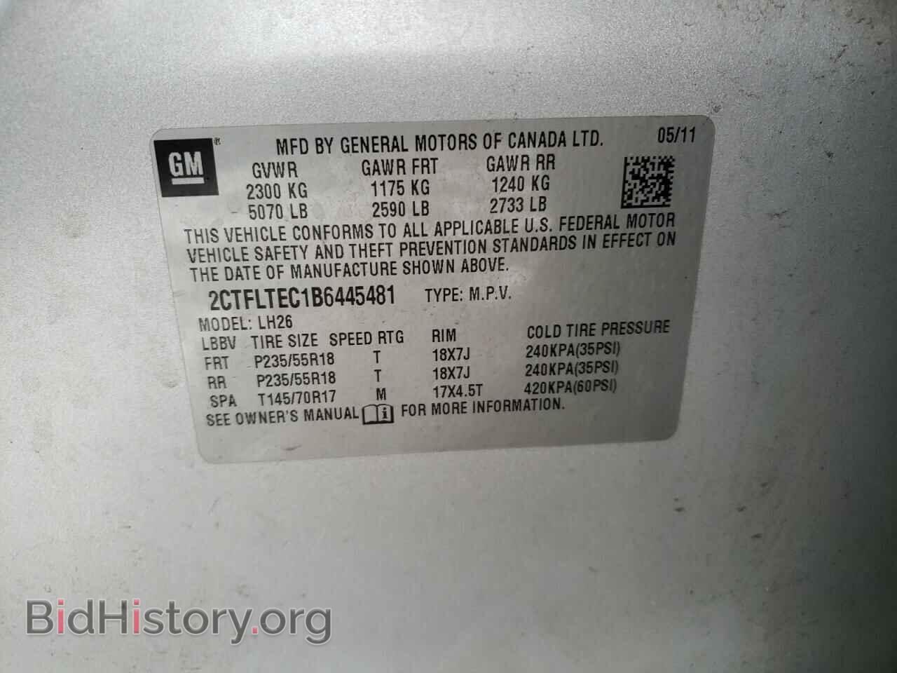 2011 GMC TERRAIN - VIN: 2CTFLTEC1B6445481 - Photo 10