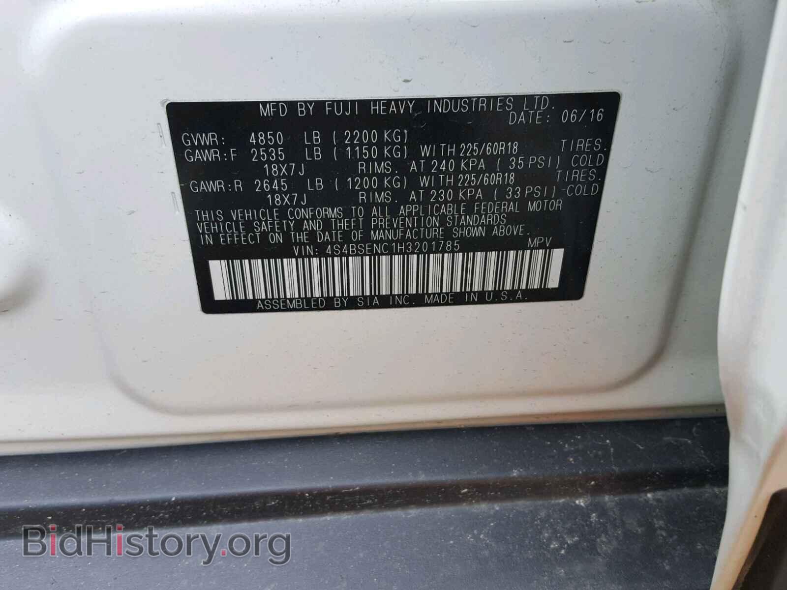 2017 SUBARU OUTBACK 3. - VIN: 4S4BSENC1H3201785 - Фото 10
