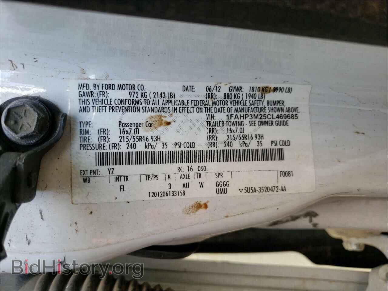 2012 FORD FOCUS - VIN: 1FAHP3M25CL469685 - Фото 10