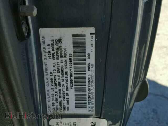 2000 SAAB 9 3 - VIN: YS3DD78H5Y7006915 - Фото 10
