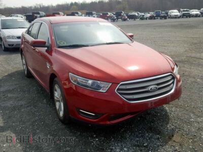 2014 Ford TAURUS Taurus SEL, red — VIN 1FAHP2E84EG164221, Copart