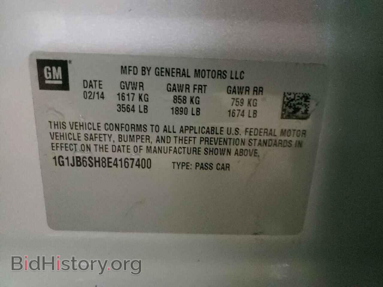 2014 CHEVROLET SONIC - VIN: 1G1JB6SH8E4167400 - Фото 10