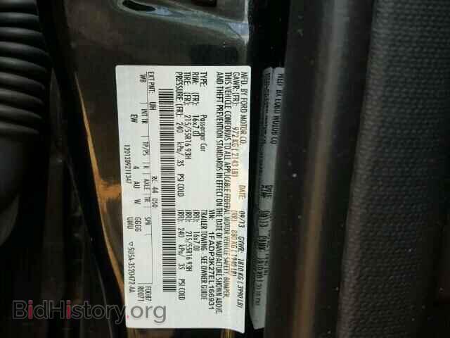 2014 FORD FOCUS - VIN: 1FADP3K27EL166931 - Фото 10