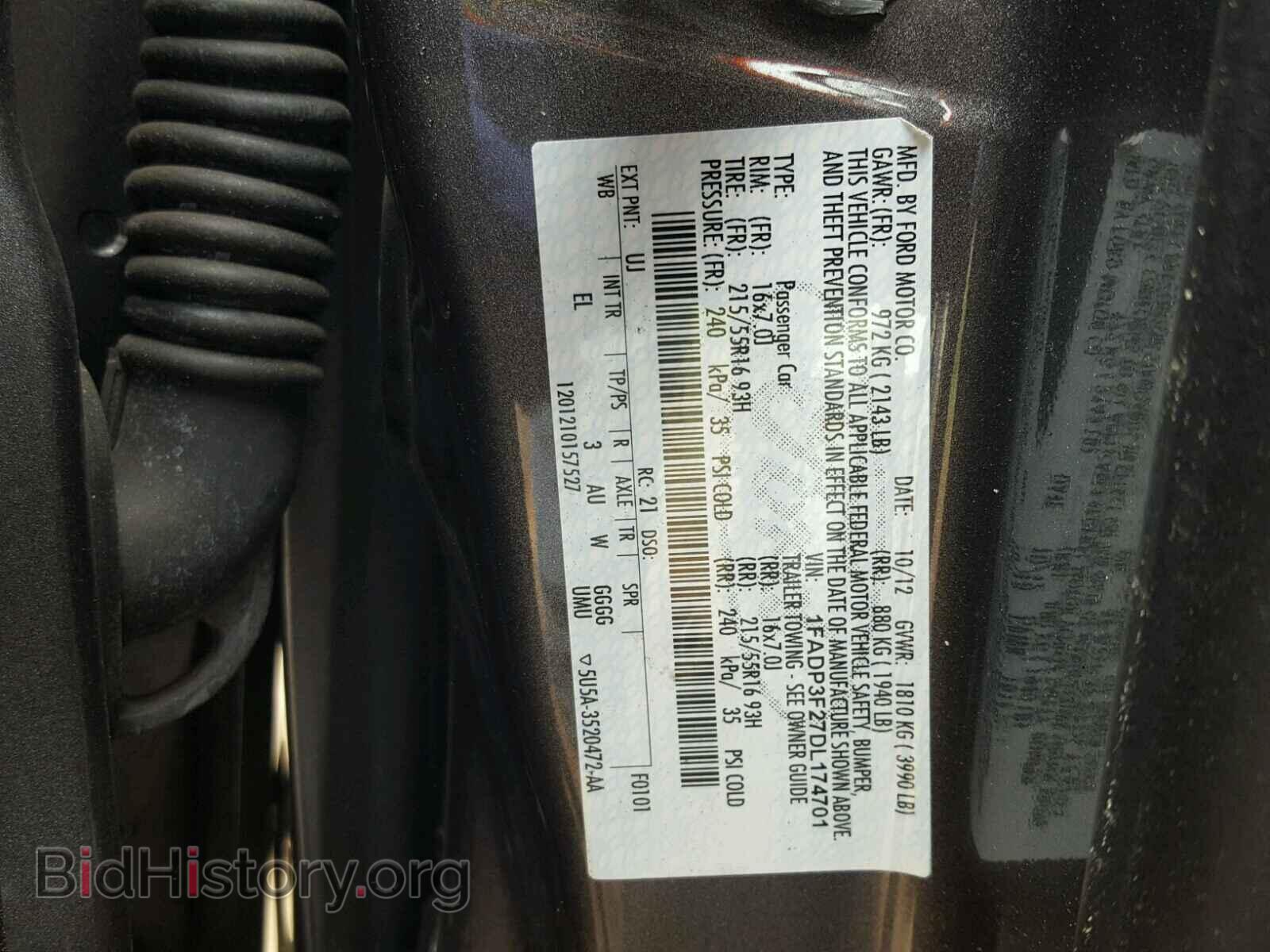 2013 FORD FOCUS - VIN: 1FADP3F27DL174701 - Фото 10