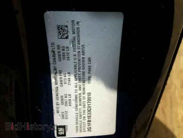 2012 CHEVROLET CAMARO - VIN: 2G1FB1E33C9170918 - Фото 10