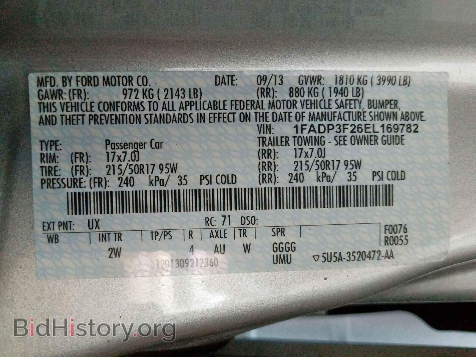 2014 FORD FOCUS - VIN: 1FADP3F26EL169782 - Photo 10