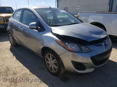 2014 Mazda 2 MAZDA2 SPO, серебристый — VIN JM1DE1KY2E0174476, Copart