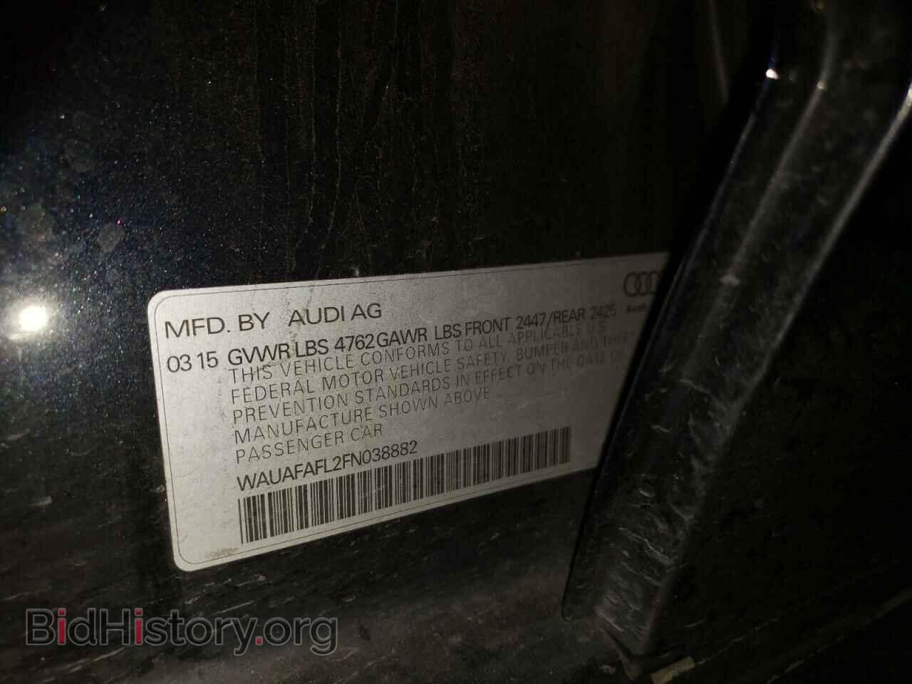 2015 AUDI A4 - VIN: WAUAFAFL2FN038882 - Фото 10