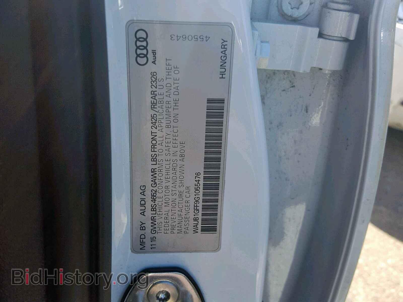 2016 AUDI S3 - VIN: WAUB1GFF9G1055476 - Фото 10
