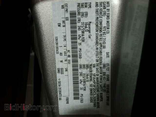 2012 FORD FOCUS - VIN: 1FAHP3F23CL329390 - Фото 10