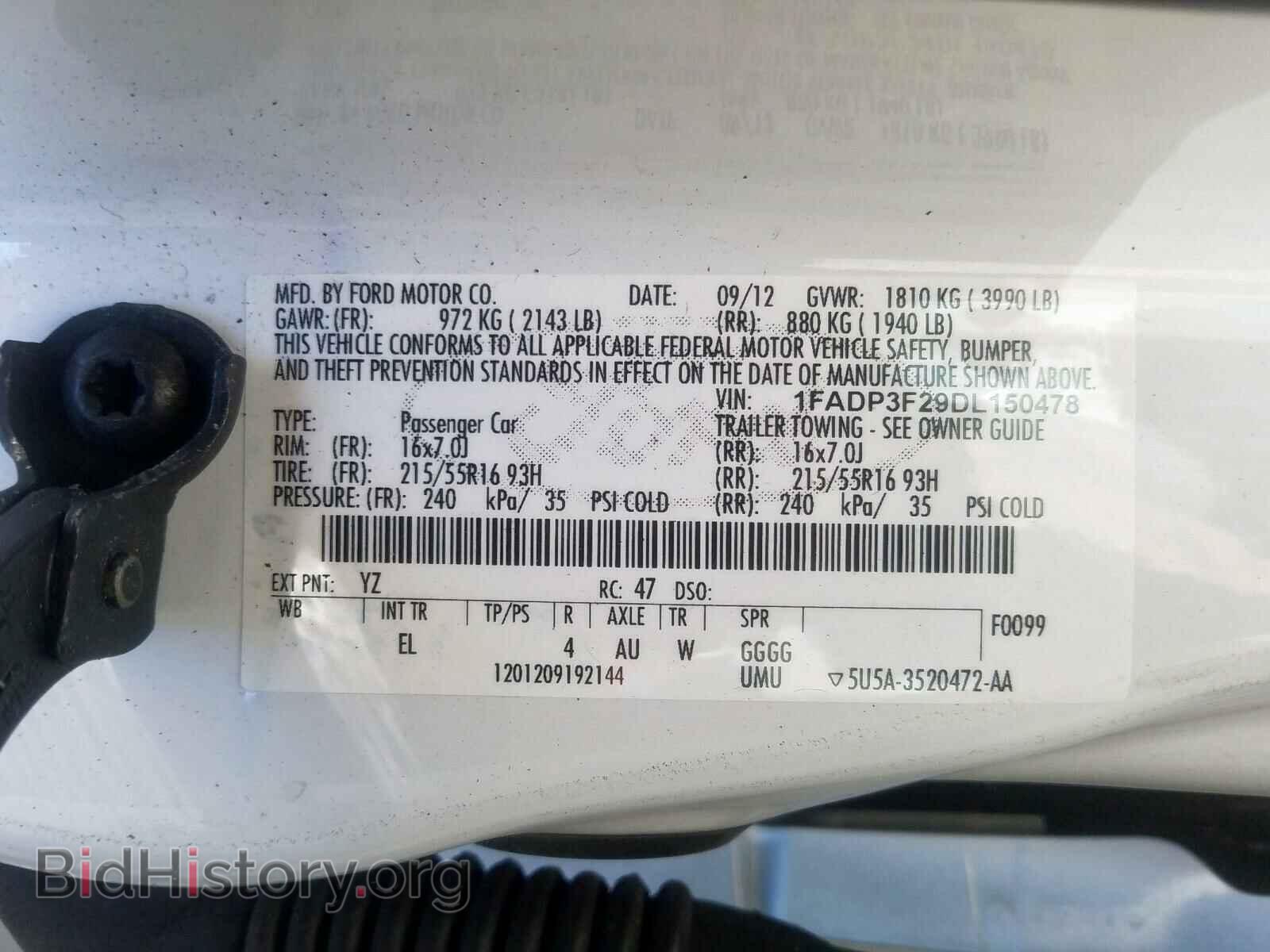 2013 FORD FOCUS - VIN: 1FADP3F29DL150478 - Photo 10