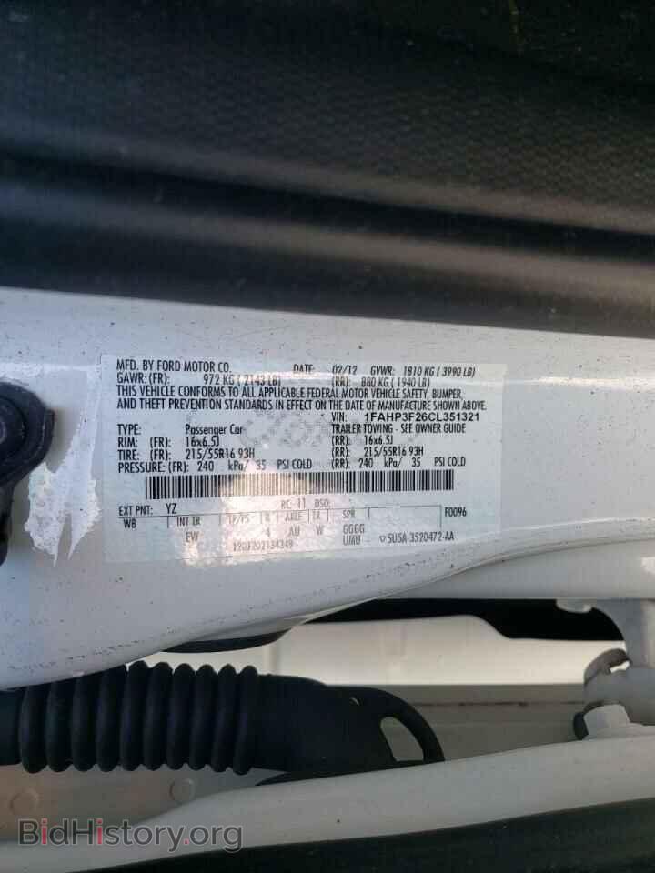 2012 FORD FOCUS - VIN: 1FAHP3F26CL351321 - Фото 10