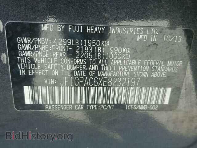 2014 SUBARU IMPREZA - VIN: JF1GPAC6XE8232197 - Фото 10