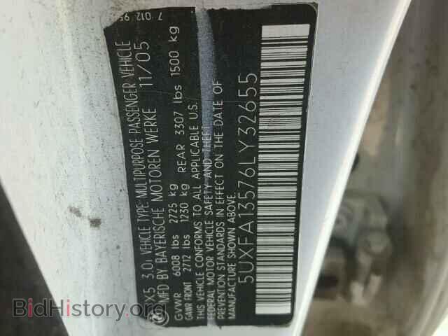 2006 BMW X5 - VIN: 5UXFA13576LY32655 - Фото 10