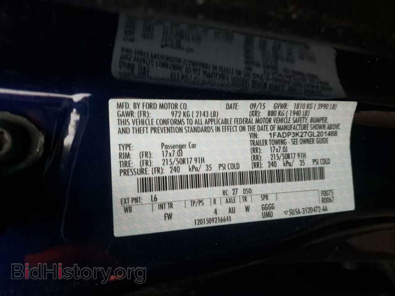 2016 FORD FOCUS - VIN: 1FADP3K27GL201468 - Photo 10