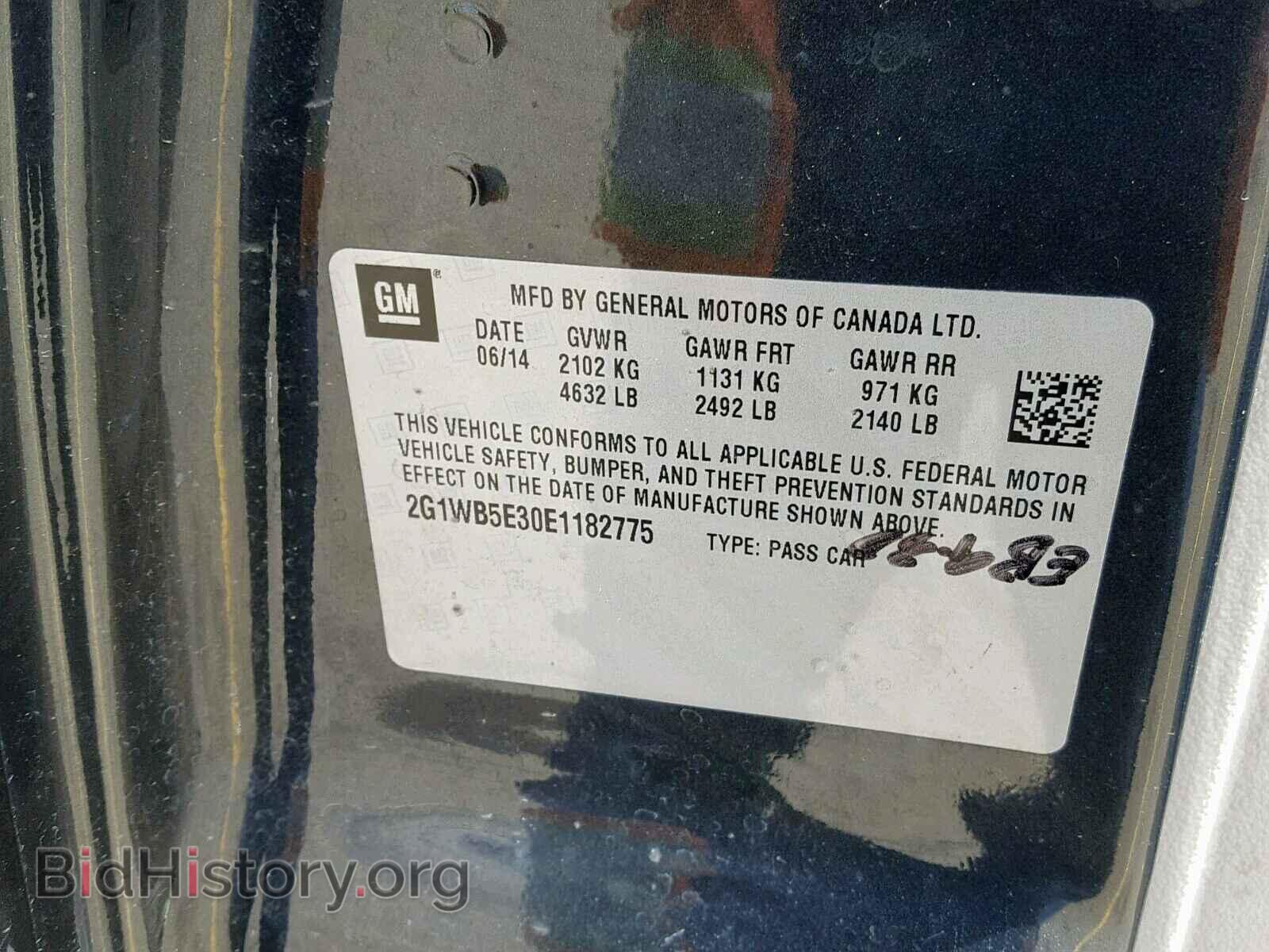 2014 CHEVROLET IMPALA - VIN: 2G1WB5E30E1182775 - Фото 10