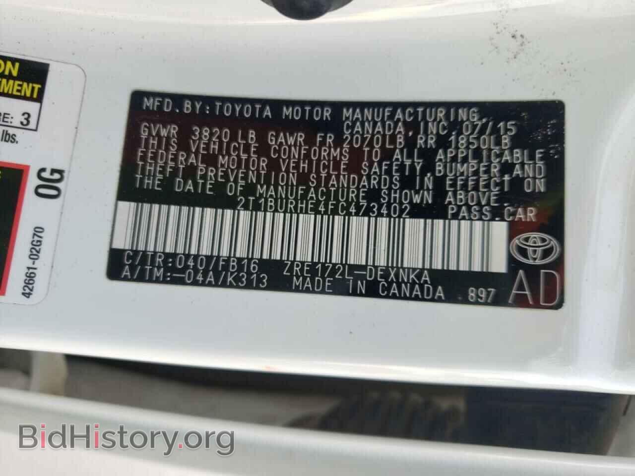 2015 TOYOTA COROLLA - VIN: 2T1BURHE4FC473402 - Photo 10