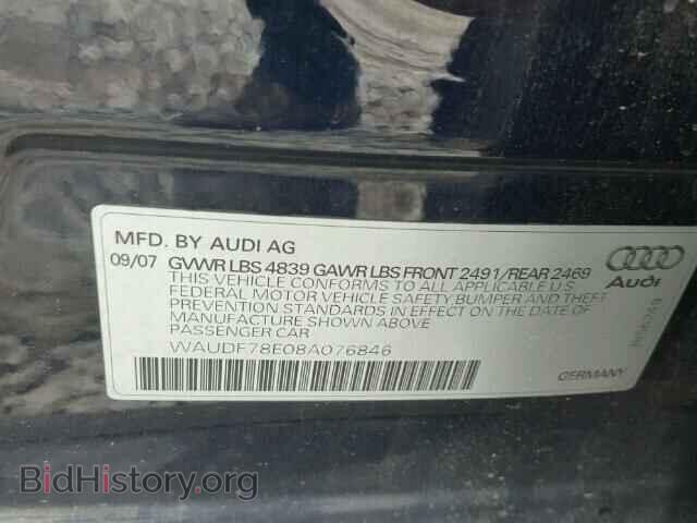2008 AUDI A4 - VIN: WAUDF78E08A076846 - Фото 10