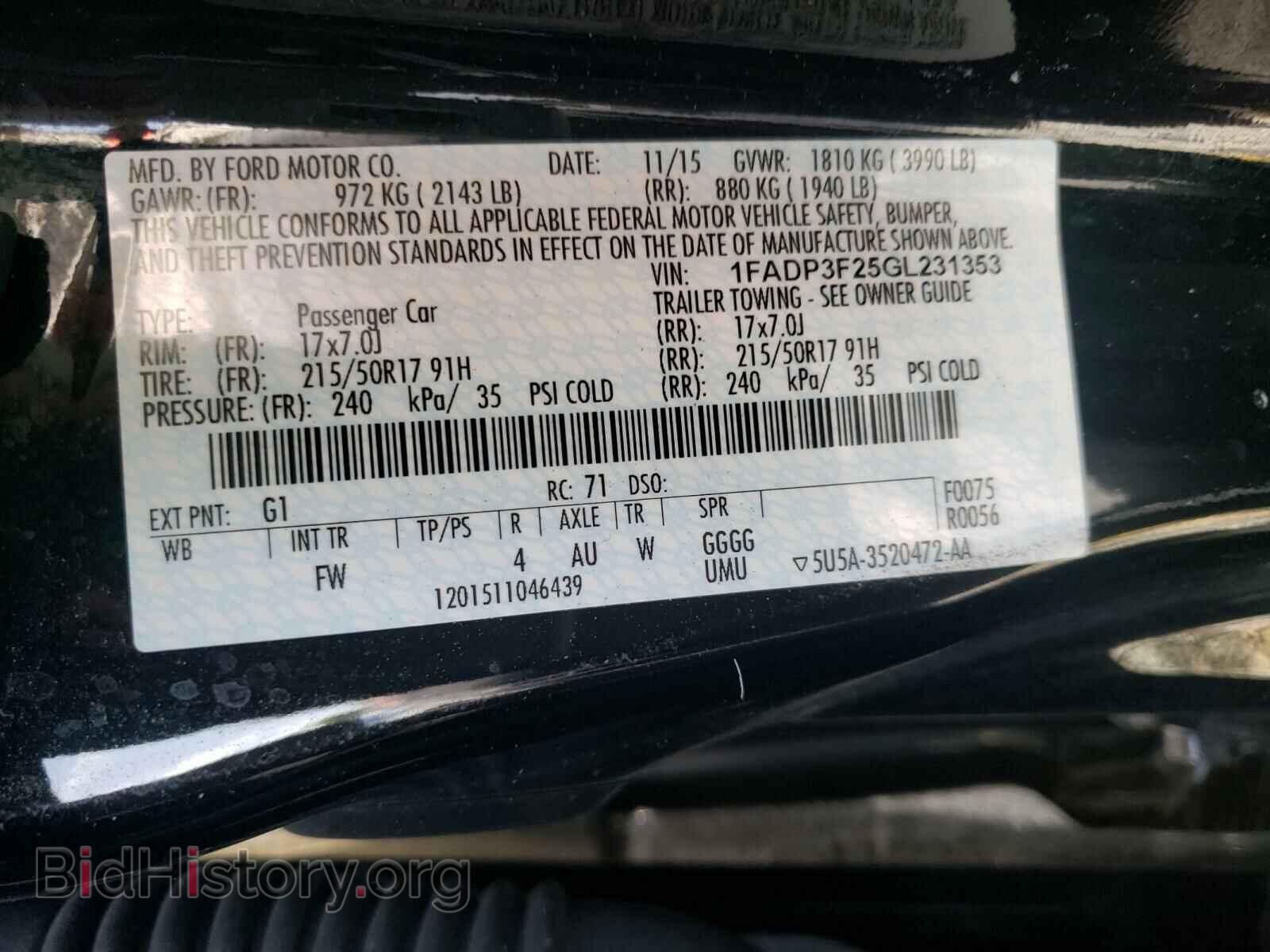 2016 FORD FOCUS - VIN: 1FADP3F25GL231353 - Photo 10