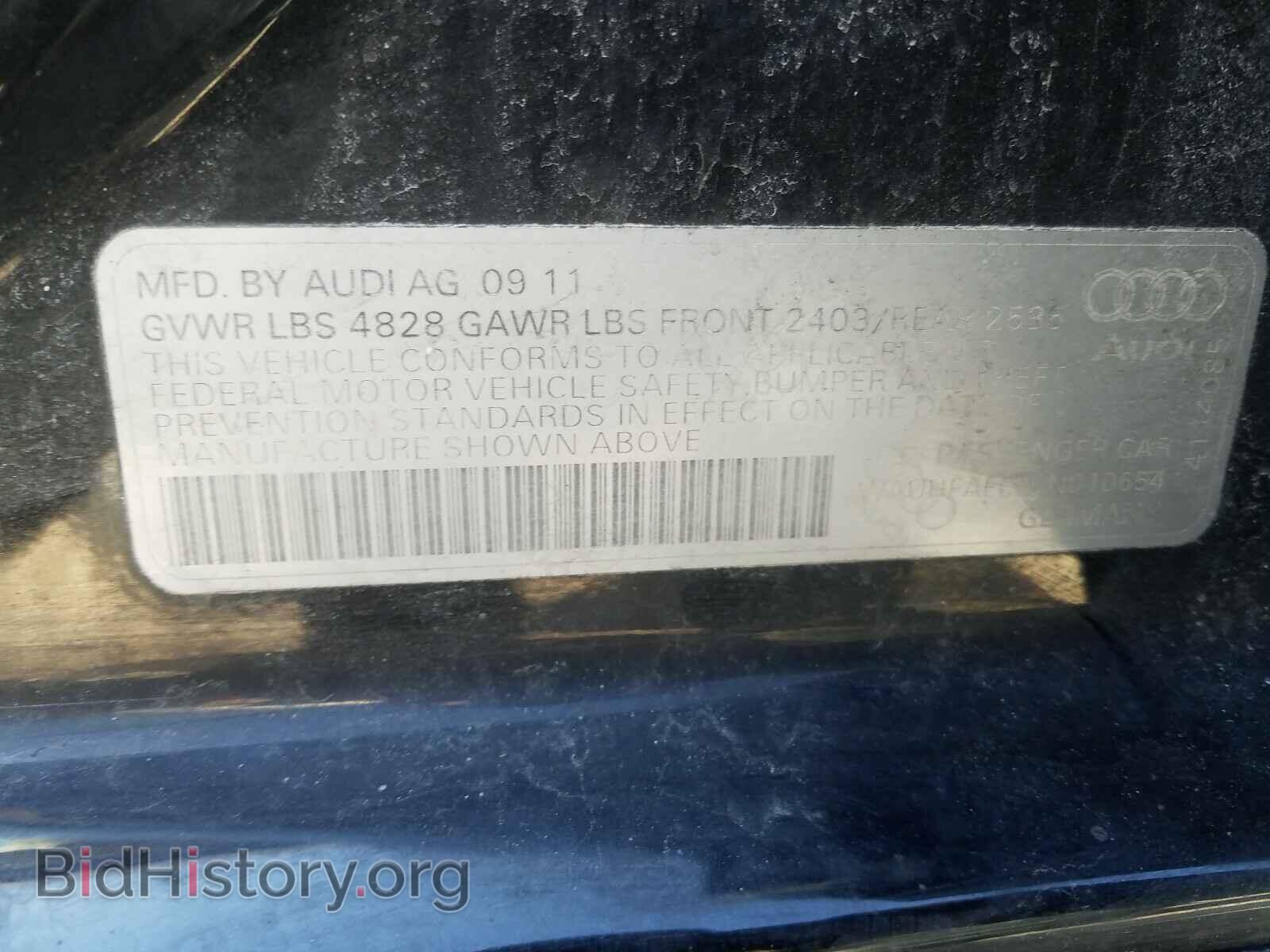 2012 AUDI A4 - VIN: WAUHFAFL0CN010654 - Photo 10