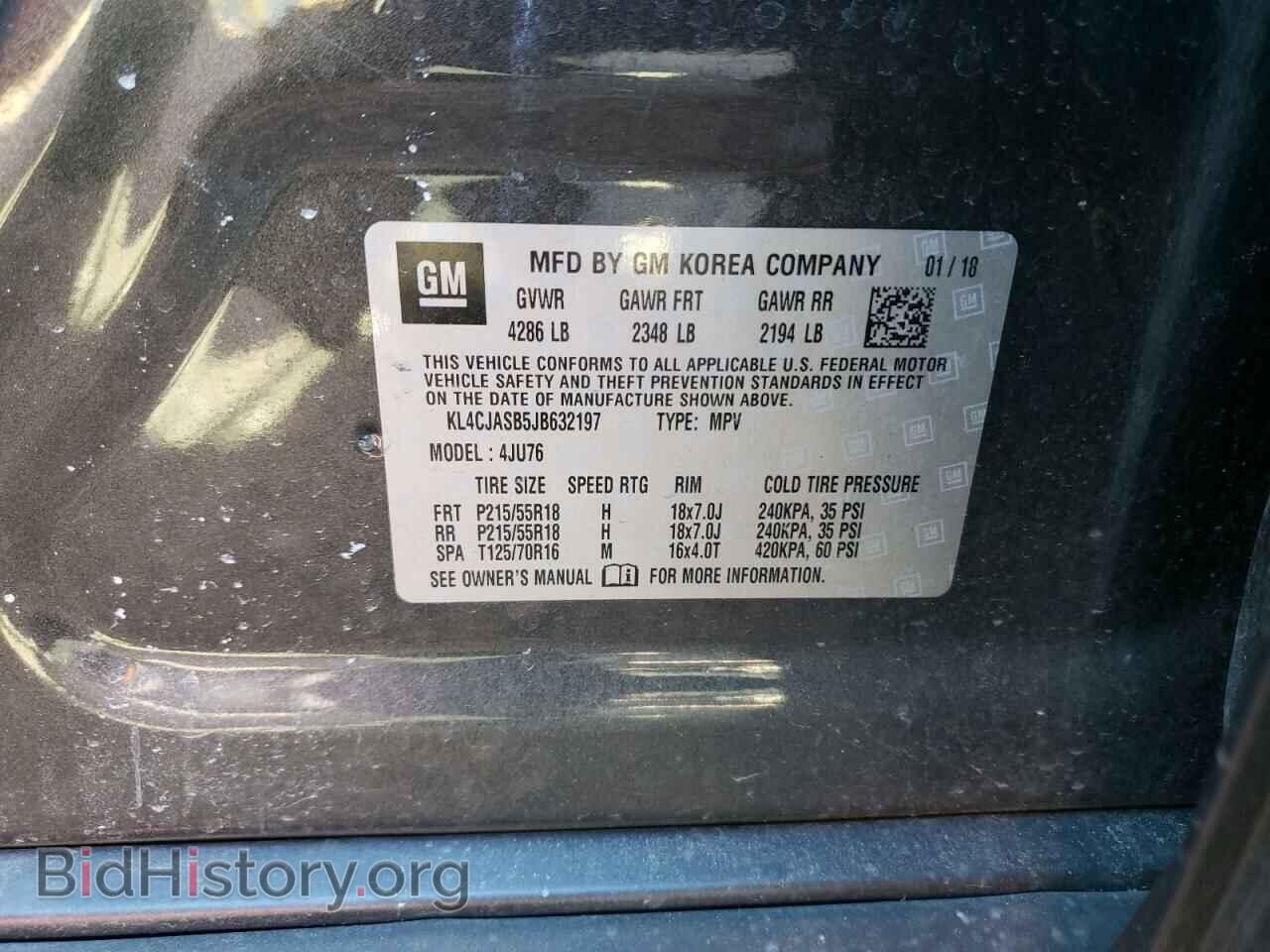 2018 BUICK ENCORE - VIN: KL4CJASB5JB632197 - Фото 10