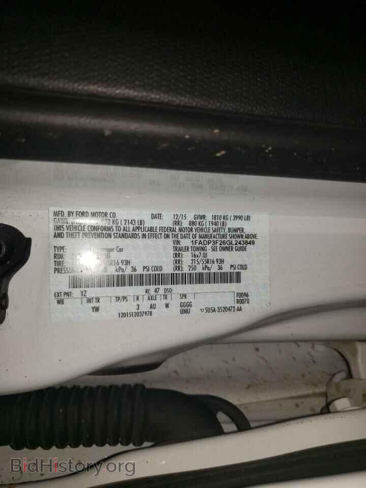 2016 FORD FOCUS - VIN: 1FADP3F26GL243849 - Фото 10