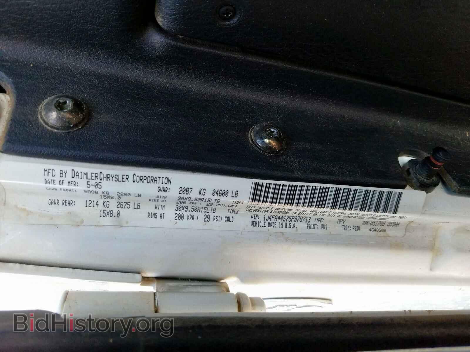 2005 JEEP WRANGLER - VIN: 1J4FA44S75P379713 - Фото 10