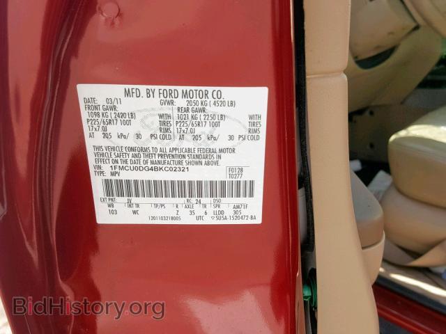 2011 FORD ESCAPE - VIN: 1FMCU0DG4BKC02321 - Photo 10