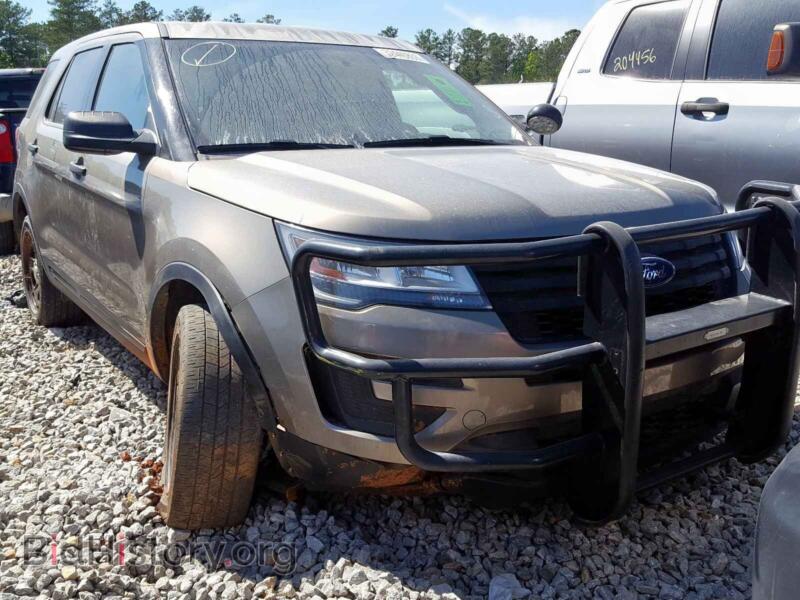 2016 Ford EXPLORER EXPLORER P (VIN 1FM5K8AR1GGC35712) — photo 1 of 10, Copart, damage: front end