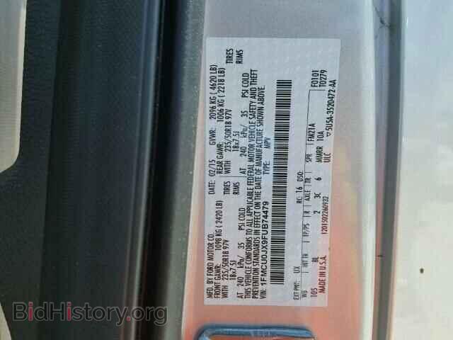 2015 FORD ESCAPE - VIN: 1FMCU0JX9FUB74479 - Фото 10