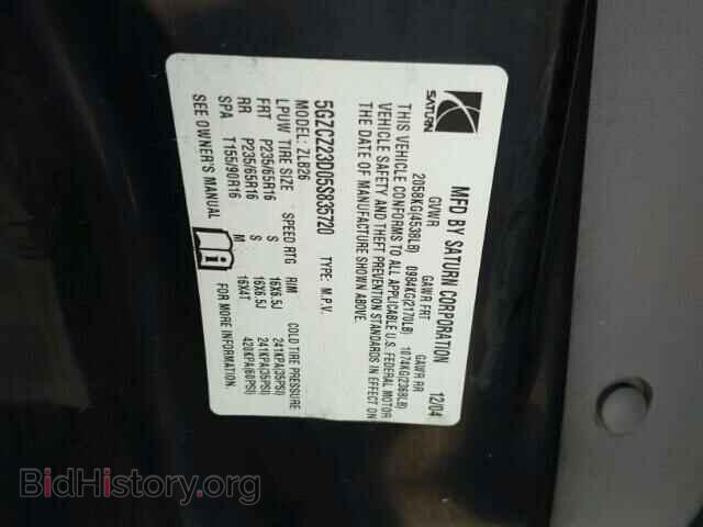 2005 SATURN VUE - VIN: 5GZCZ23D05S835720 - Фото 10