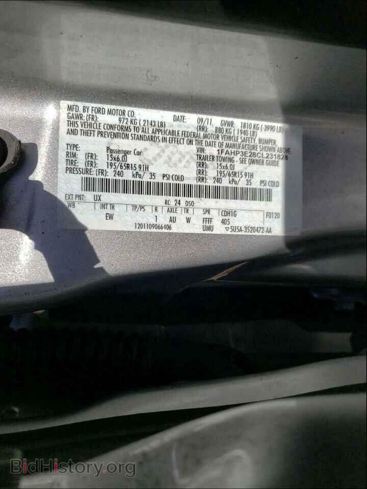 2012 FORD FOCUS - VIN: 1FAHP3E28CL231828 - Фото 10