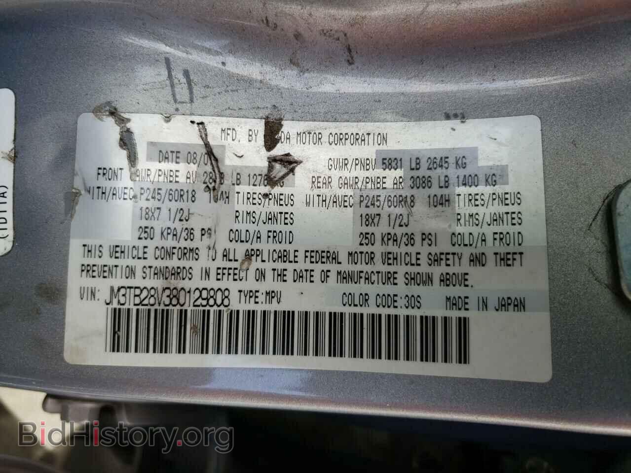 2008 MAZDA CX-9 - VIN: JM3TB28V380129808 - Фото 10