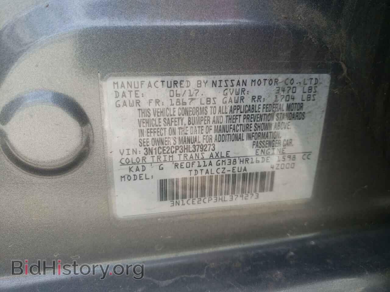 2017 NISSAN VERSA - VIN: 3N1CE2CP3HL379273 - Photo 10