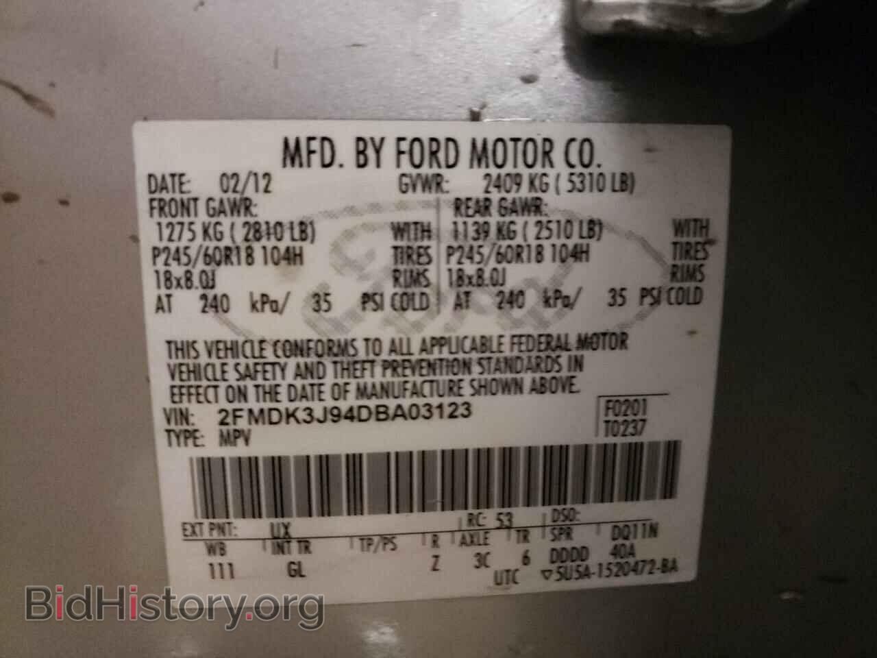 2013 FORD EDGE - VIN: 2FMDK3J94DBA03123 - Photo 10