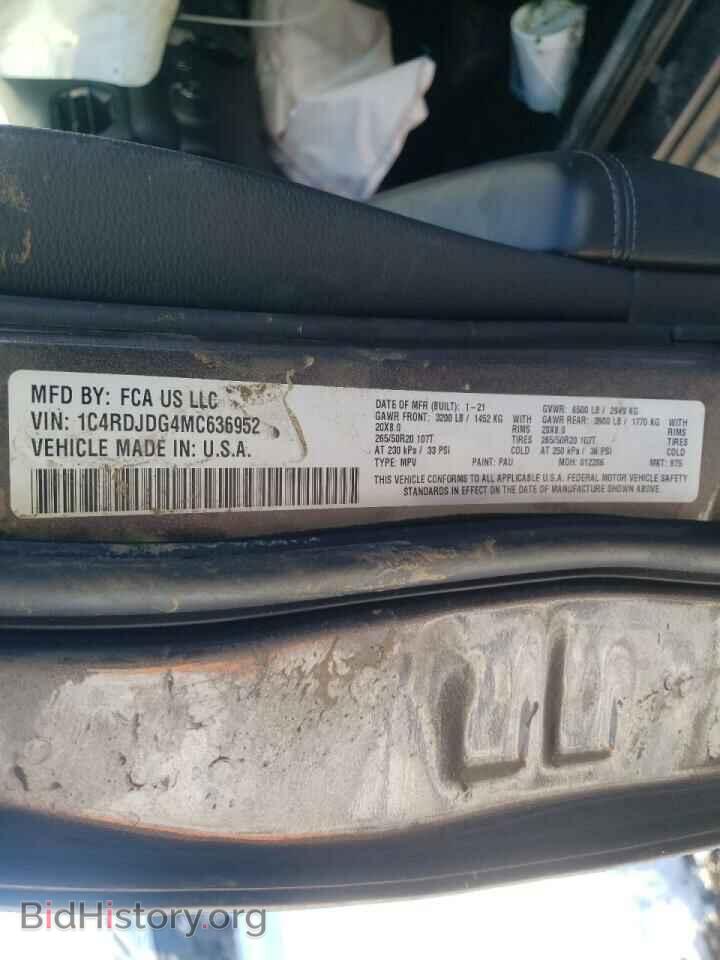2021 DODGE DURANGO - VIN: 1C4RDJDG4MC636952 - Photo 10