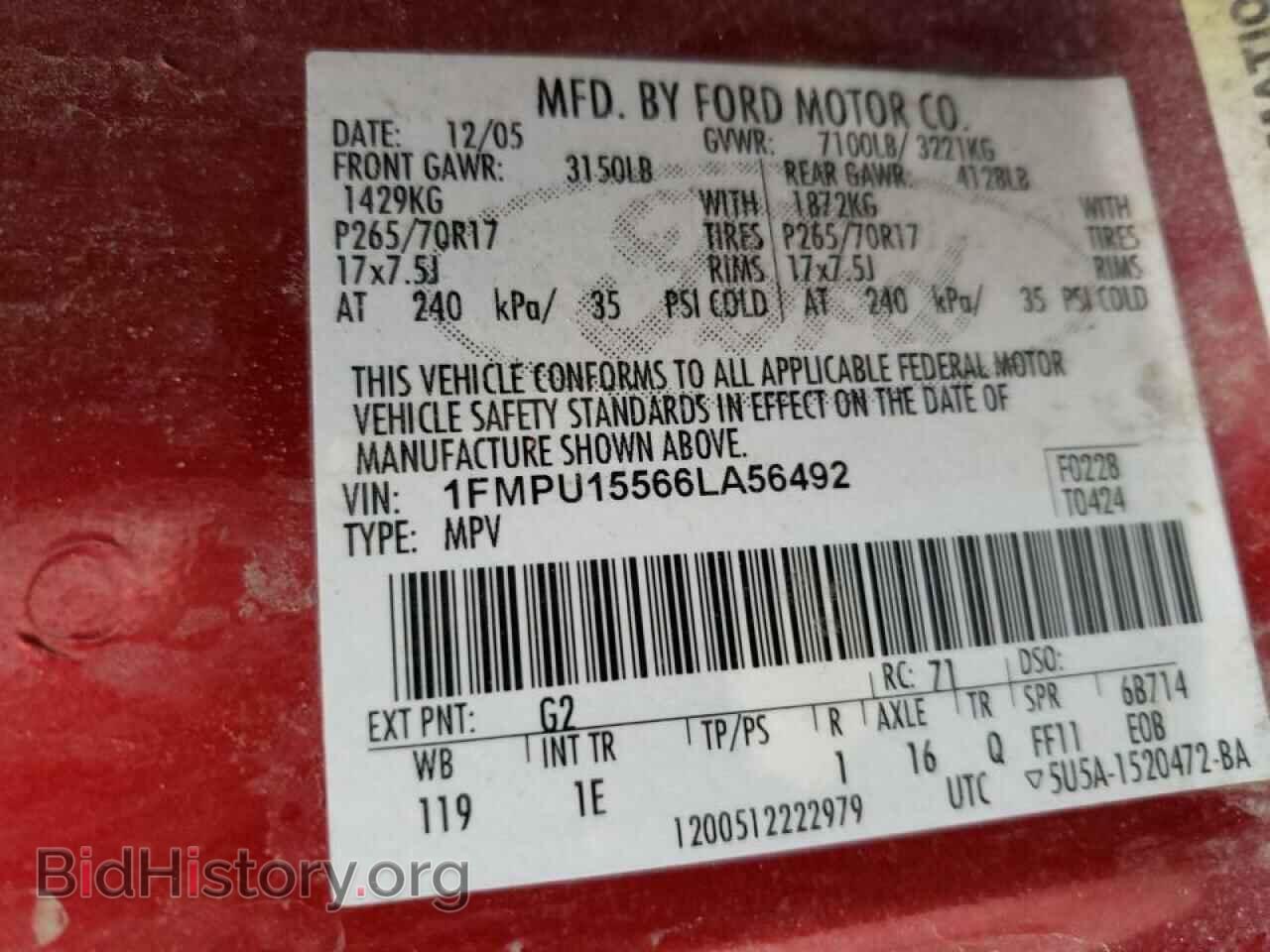 2006 FORD EXPEDITION - VIN: 1FMPU15566LA56492 - Фото 10