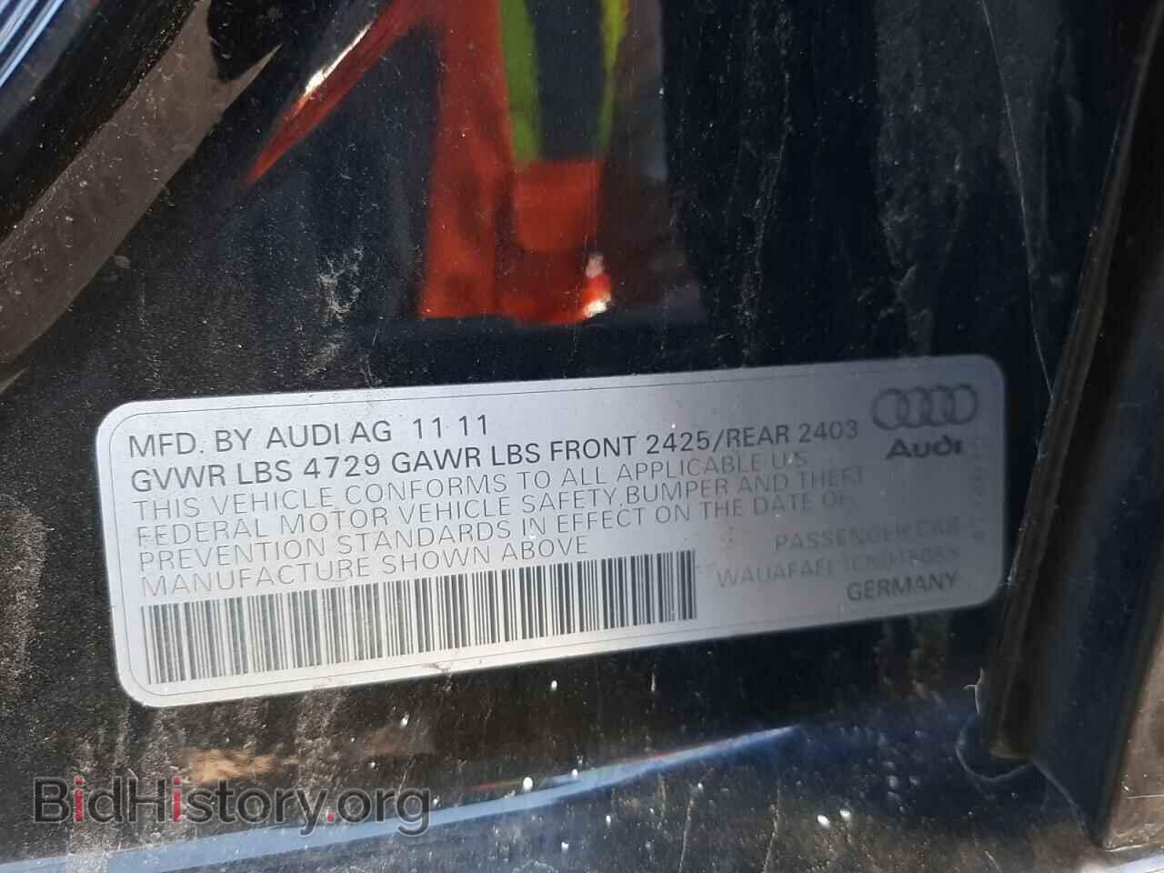 2012 AUDI A4 - VIN: WAUAFAFL1CN015055 - Фото 10