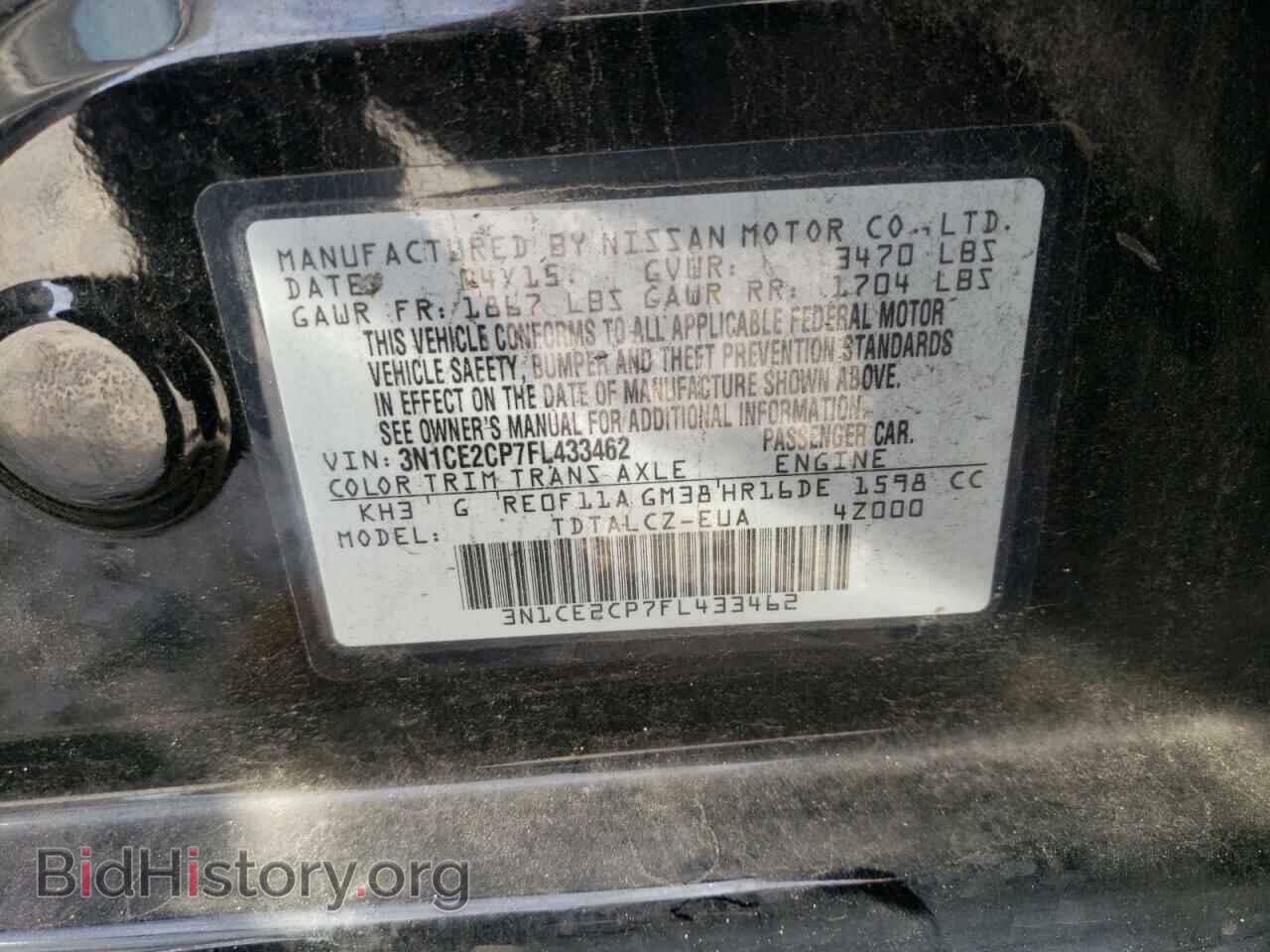 2015 NISSAN VERSA - VIN: 3N1CE2CP7FL433462 - Фото 10