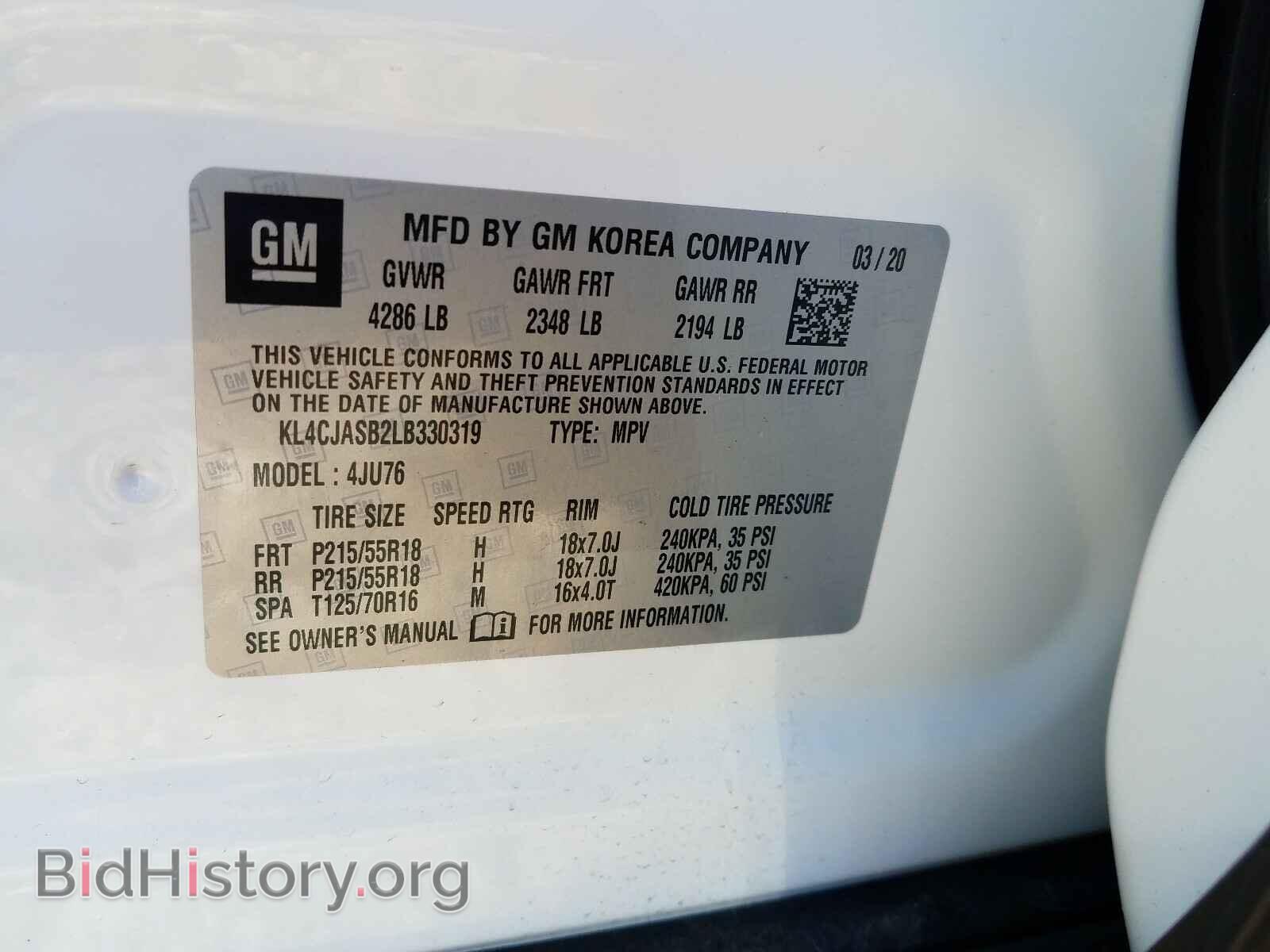 2020 BUICK ENCORE - VIN: KL4CJASB2LB330319 - Photo 10