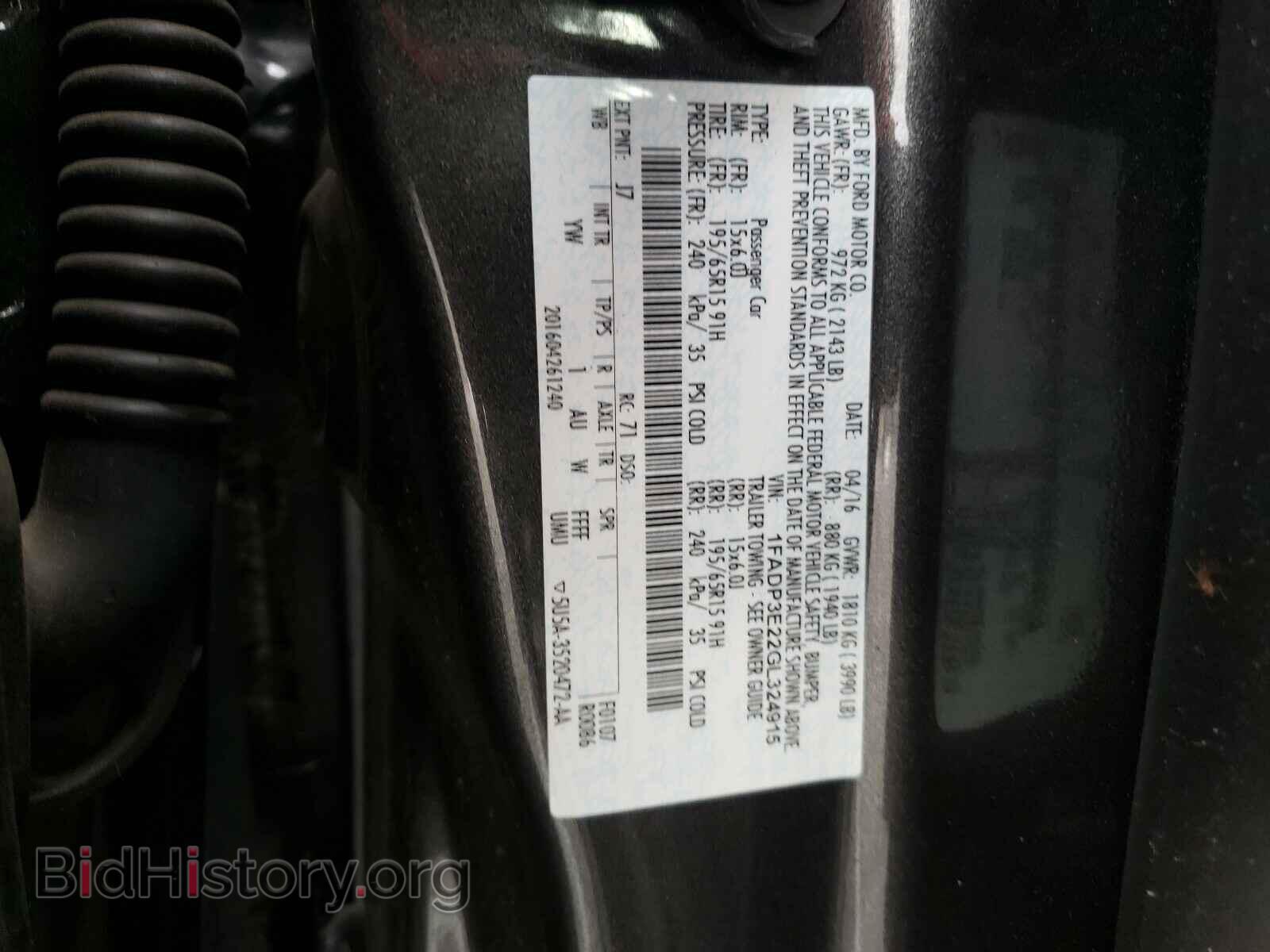 2016 FORD FOCUS - VIN: 1FADP3E22GL324915 - Photo 10