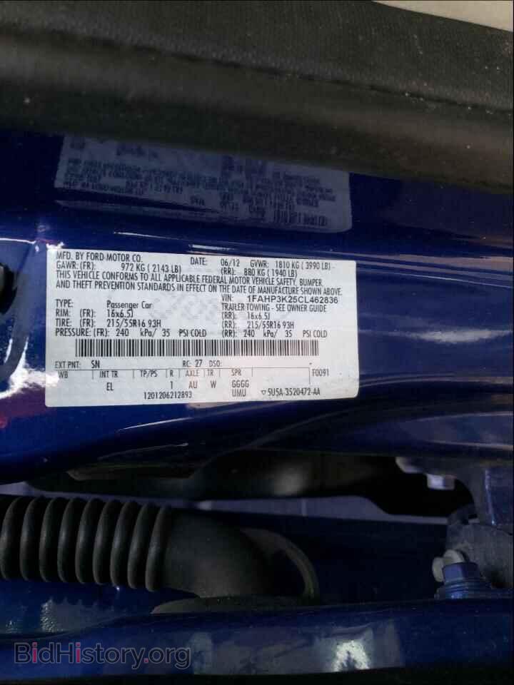 2012 FORD FOCUS - VIN: 1FAHP3K25CL462836 - Фото 10